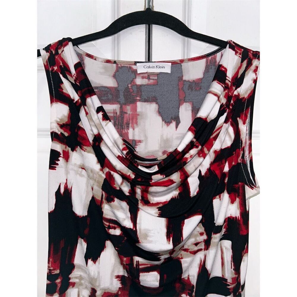 Calvin Klein Women's Sleeveless Cowl Neck Tank Top Multicolor Size S - Picture 3 of 7